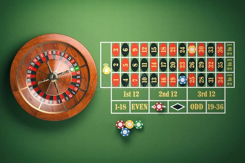 Roulette-hjul ved bordet